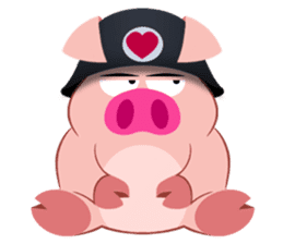 Cute Piggy Commando stickers sticker #2952389