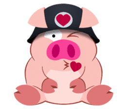 Cute Piggy Commando stickers sticker #2952392