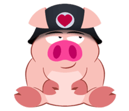 Cute Piggy Commando stickers sticker #2952394