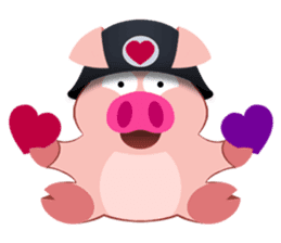 Cute Piggy Commando stickers sticker #2952396