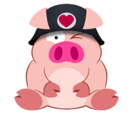 Cute Piggy Commando stickers sticker #2952397