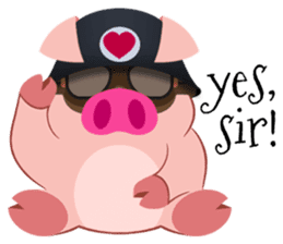 Cute Piggy Commando stickers sticker #2952398
