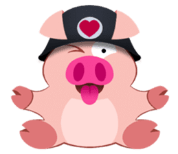 Cute Piggy Commando stickers sticker #2952402