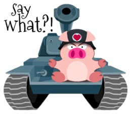 Cute Piggy Commando stickers sticker #2952415
