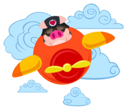 Cute Piggy Commando stickers sticker #2952421