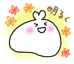 Rabbit rice cake. Road of happiness. sticker #3040866
