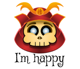 Cute Samurai Skull stickers sticker #3303858