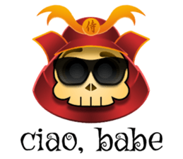 Cute Samurai Skull stickers sticker #3303878