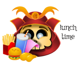 Cute Samurai Skull stickers sticker #3303885