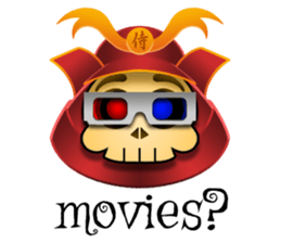 Cute Samurai Skull stickers sticker #3303891