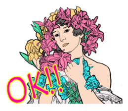 Art Nouveau art deco Style Sticker sticker #3305862