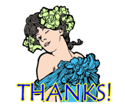 Art Nouveau art deco Style Sticker sticker #3305874