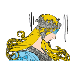 Art Nouveau art deco Style Sticker sticker #3305893