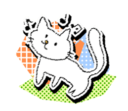 Colorful cats and birds sticker #3463750