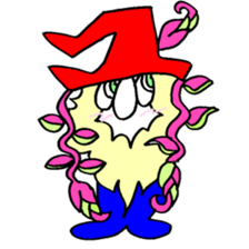 300 gnome gnome with herbs and plants sticker #3519179