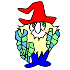 300 gnome gnome with herbs and plants sticker #3519181