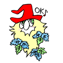 300 gnome gnome with herbs and plants sticker #3519187