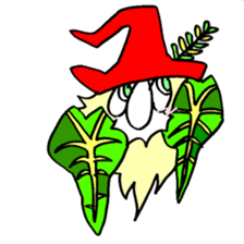 300 gnome gnome with herbs and plants sticker #3519188