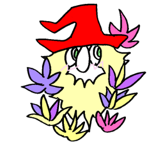 300 gnome gnome with herbs and plants sticker #3519189