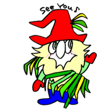 300 gnome gnome with herbs and plants sticker #3519199