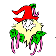 300 gnome gnome with herbs and plants sticker #3519200