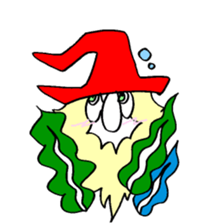 300 gnome gnome with herbs and plants sticker #3519207