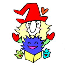 300 gnome gnome with herbs and plants sticker #3519209