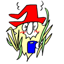 300 gnome gnome with herbs and plants sticker #3519210