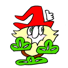 300 gnome gnome with herbs and plants sticker #3519211