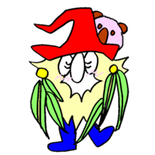 300 gnome gnome with herbs and plants sticker #3519213