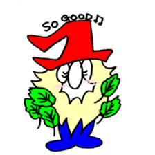 300 gnome gnome with herbs and plants sticker #3519214