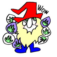 300 gnome gnome with herbs and plants sticker #3519215
