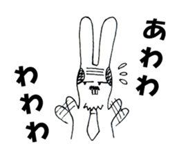 Rabbit with comb-over sticker #3562290