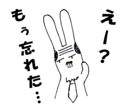 Rabbit with comb-over sticker #3562291