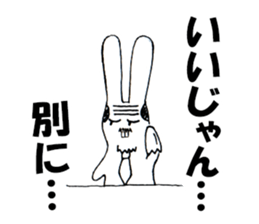 Rabbit with comb-over sticker #3562303