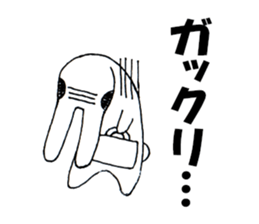 Rabbit with comb-over sticker #3562305