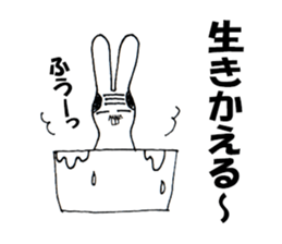 Rabbit with comb-over sticker #3562306