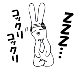 Rabbit with comb-over sticker #3562307