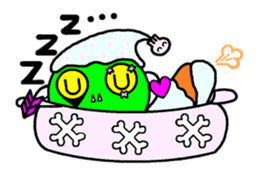 Cute green guy sticker #3691756