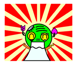 Cute green guy sticker #3691758