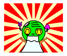 Cute green guy sticker #3691758