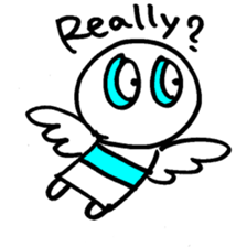 maru-maru angel say hello 11 sticker #3798656