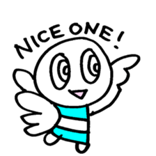 maru-maru angel say hello 11 sticker #3798659