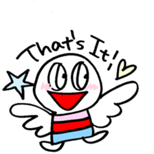maru-maru angel say hello 11 sticker #3798660