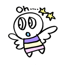 maru-maru angel say hello 11 sticker #3798661