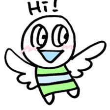 maru-maru angel say hello 11 sticker #3798666