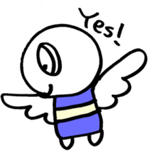 maru-maru angel say hello 11 sticker #3798667