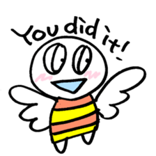maru-maru angel say hello 11 sticker #3798668