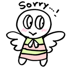 maru-maru angel say hello 11 sticker #3798669