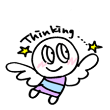 maru-maru angel say hello 11 sticker #3798671